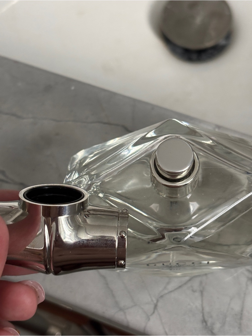 Gucci Bamboo Clear Glass Bottle with Silver Cap - Picture 5 of 5